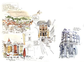 Puy en velay - planche de croquis by Thierry Machuron