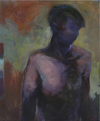 Portrait dans la mi-ombre by Charles Pasino