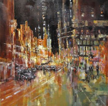 City by night by Pierre Dessein