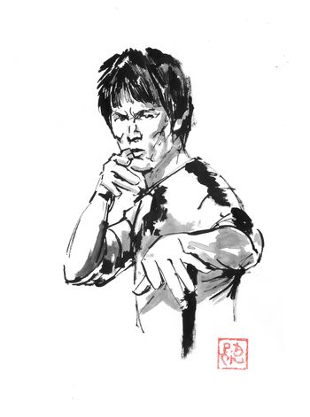 bruce lee en garde by Péchane