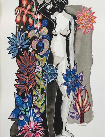 Nu Floral-Lilli-04 par Claire Mériel