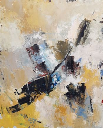 Bleu au milieu by Sigrid M