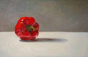 poivron rouge sur fond clair by Olivier Payeur