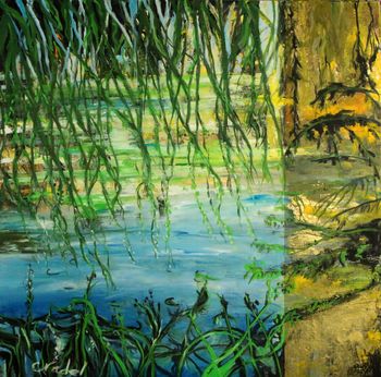 saules sur la rivière by Clotilde Nadel