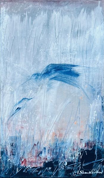 2 oiseaux bleus par Isabelle Schenckbecher