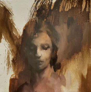 1er portrait, sépia von Claudie Gimeno