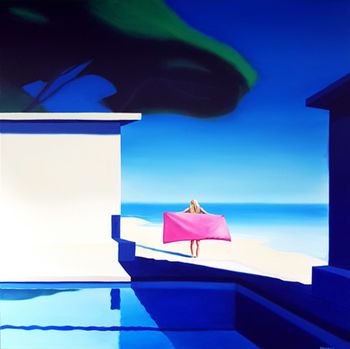 La Sortie du Bain  60x60cm par Hugo Pondz