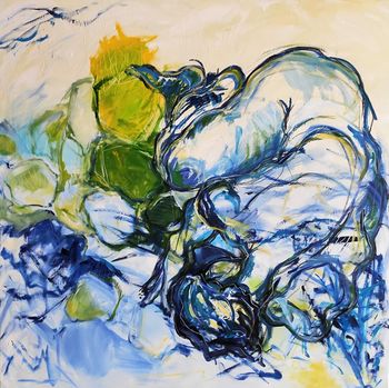 Nu bleu à la rivière by Philippe Marlats