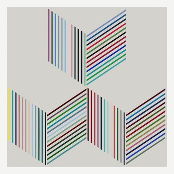 Les lignes aux cubes II von Henri Boissière