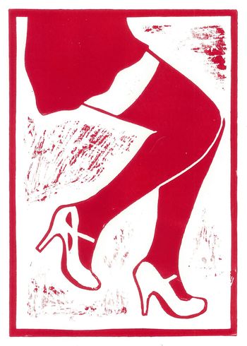 Stockings 6 (red) von Claire Moog