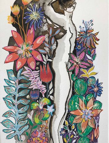 Nu Floral-Lilli-03 par Claire Mériel