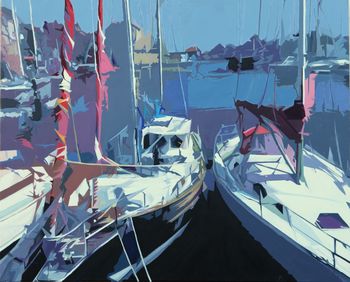 Bateaux à honfleur by Pierre Wuillaume