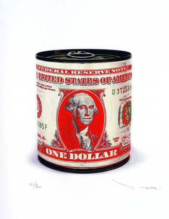 One dollar tin can - A - Red von TEHOS