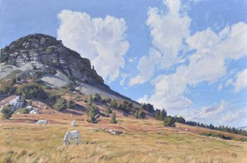 Treize septembre, vaches au Mont Gerbier de Jonc par Anne Baudequin