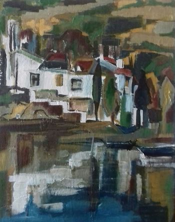 La maison blanche et son reflet by Dominique de Gaudric