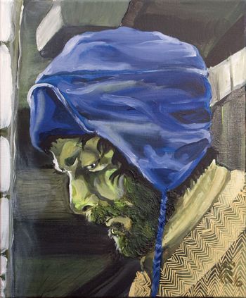 Barbu bonnet bleu deutéranopie by Cindy Nikolic
