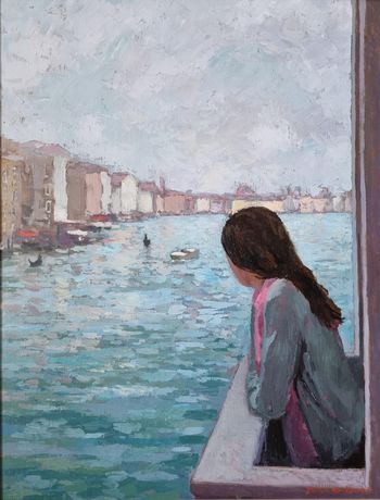 La fille sur le balcon, Venise von James MacKeown