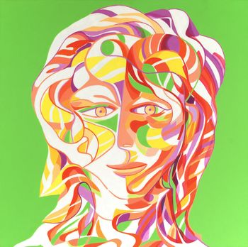 Portrait aux spirales von Guillaume Rist