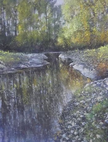 Au parc naturel, étang aux grands arbres par Alain Voinot