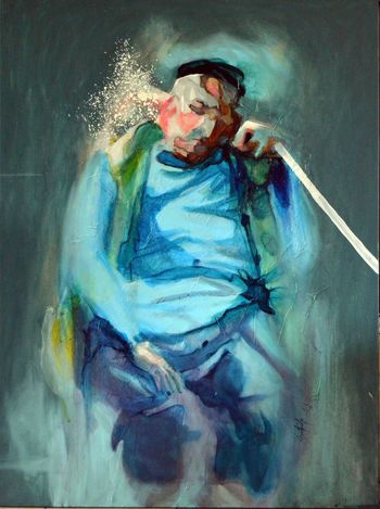 Le vielle homme à la canne blanche par Jean-Marc Bristhuille