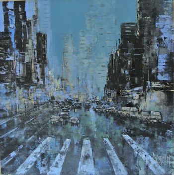 Cityscapes blue by Pierre Dessein