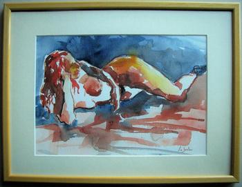 Lying nude by Jean-Noël Le Junter