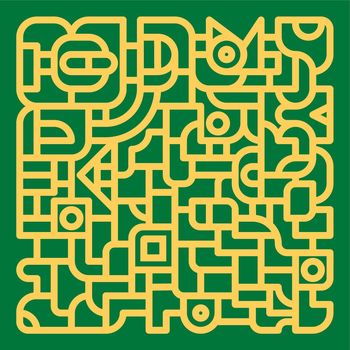 Yellow on green von VISUALIZED