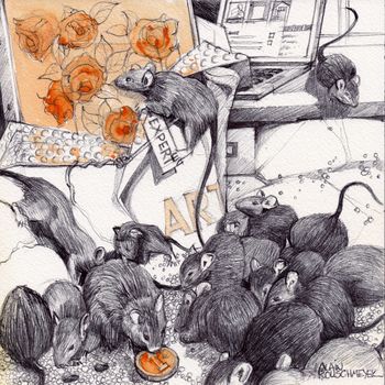La cour des rats le croquis by Alain Rouschmeyer Buy Art