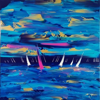 Régate à la voile pourpre von Mikha