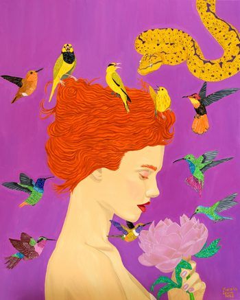 Eve à la chevelure de feu par Victoria Stagni