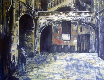 enfant dans une cour by Pascal Marlin