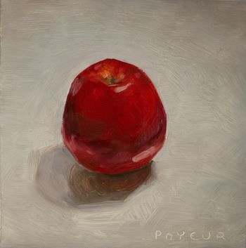 pomme rouge sur fond clair par Olivier Payeur