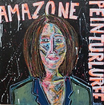 Amazone peinturlurée par Delphine Dessein