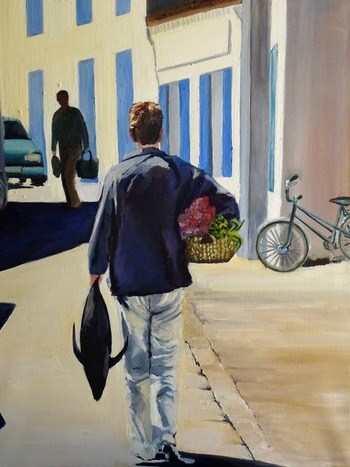 Le thon, retour du marché à l'île d'Yeu by CATHERINE GAJAC