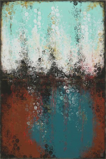 Boiling Bubbles Red by Ronald Hunter
