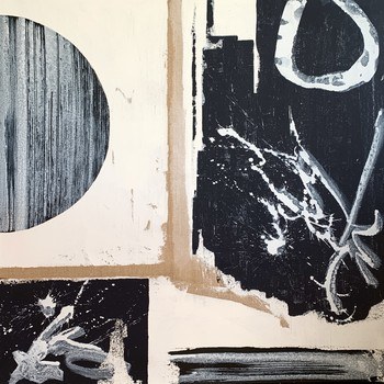 Abstract no. 324 XXL black and white par Anita Kaufmann