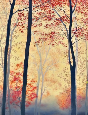 Forêt japonisante by Nathalie Si Pié