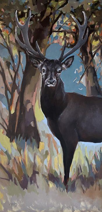 Cerf forêt imaginaire par Géraldine Morales