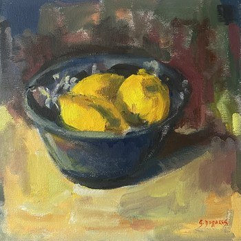 Citrons dans un bol japonais by Géraldine Morales