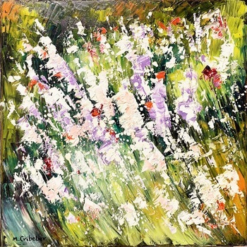 Gerbes de fleurs dans le jardin de Monet à Giverny von Michel Cribelier