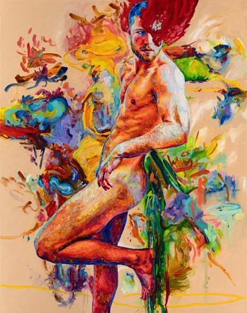 Nude on an Abstract Background par Oleksandr Balbyshev