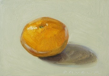mandarine sur fond gris vert by Olivier Payeur