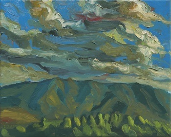 Nuages et montagnes le soir von Hélène Courtois-Redouté