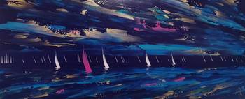 Back to harbour - almost at night von Mikha