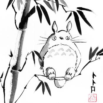 totoro en sumi-e von Péchane