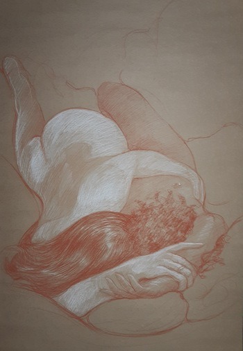 Dessin duo nu 3 par Harry Boudchicha