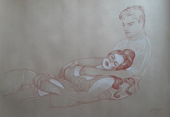 Dessin duo nu 1 par Harry Boudchicha