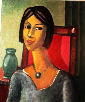 Femme au Cabochon bleu par Michel de Gouttes