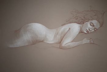 Dessin nu grand format 11  by Harry Boudchicha