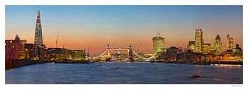 Sunset view Towards Tower Bridge with The Shard and The City of London by Adam Butler